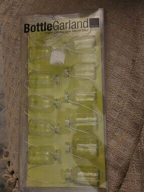 Vintage Design Ideas Bottle Garland Glass Bud Vase Hanging Decor 5ft NEW NIP
